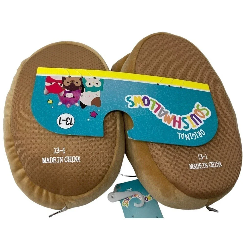 Squishmallows Sinclair The Avocado Toast Girl's Slippers Size 13-1 NEW